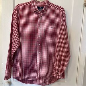 Vineyard Vines Gingham Red Gingham Classic Fit Tucker Shirt Button Down